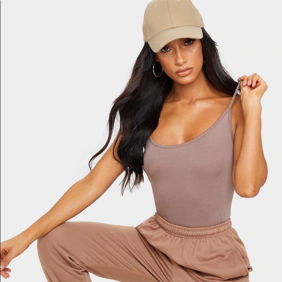 Mocha Cami Bodysuit - Picture 1 of 4